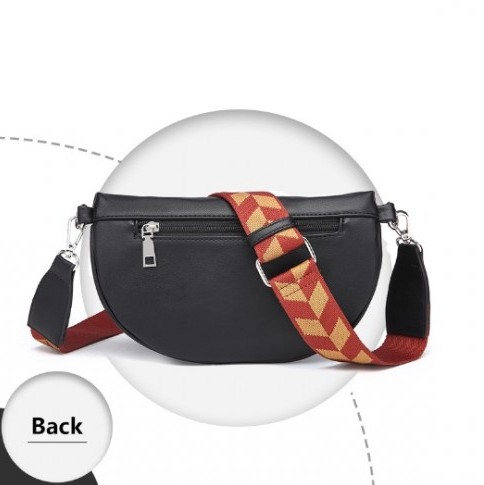 Miss Lulu dámska crossbody ľadvinka LB2307 BK LB2307-BK-(2)-1000x1000 zo zadu